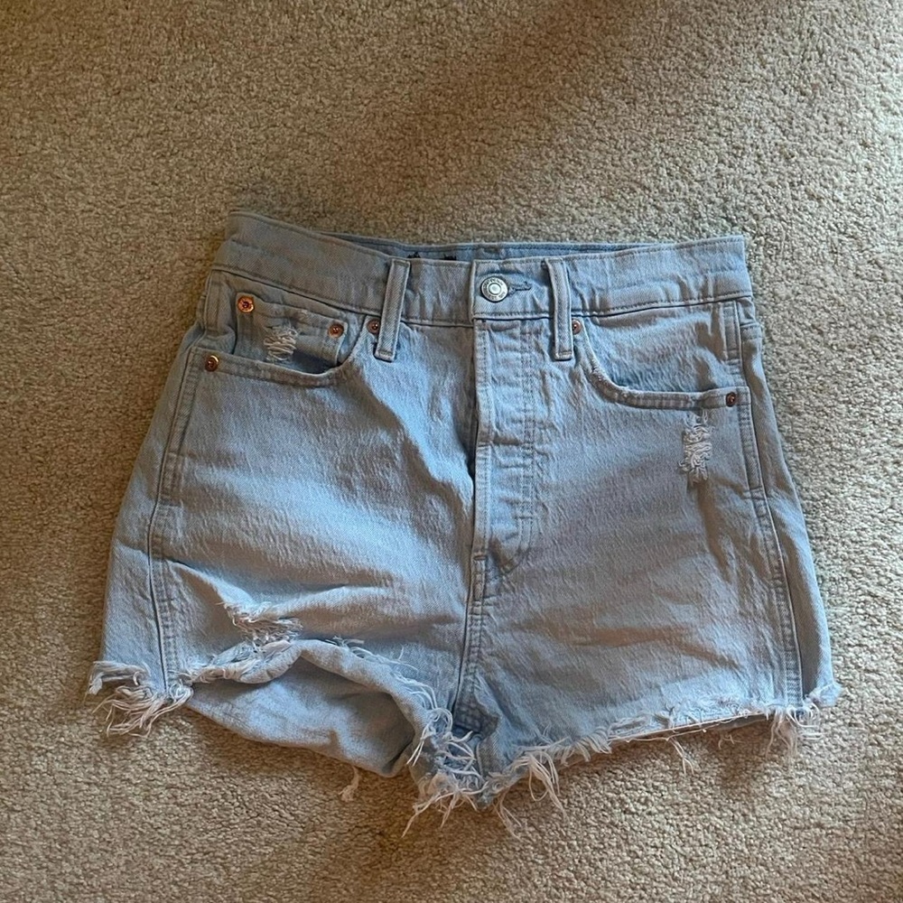 Light Blue Denim Women Shorts